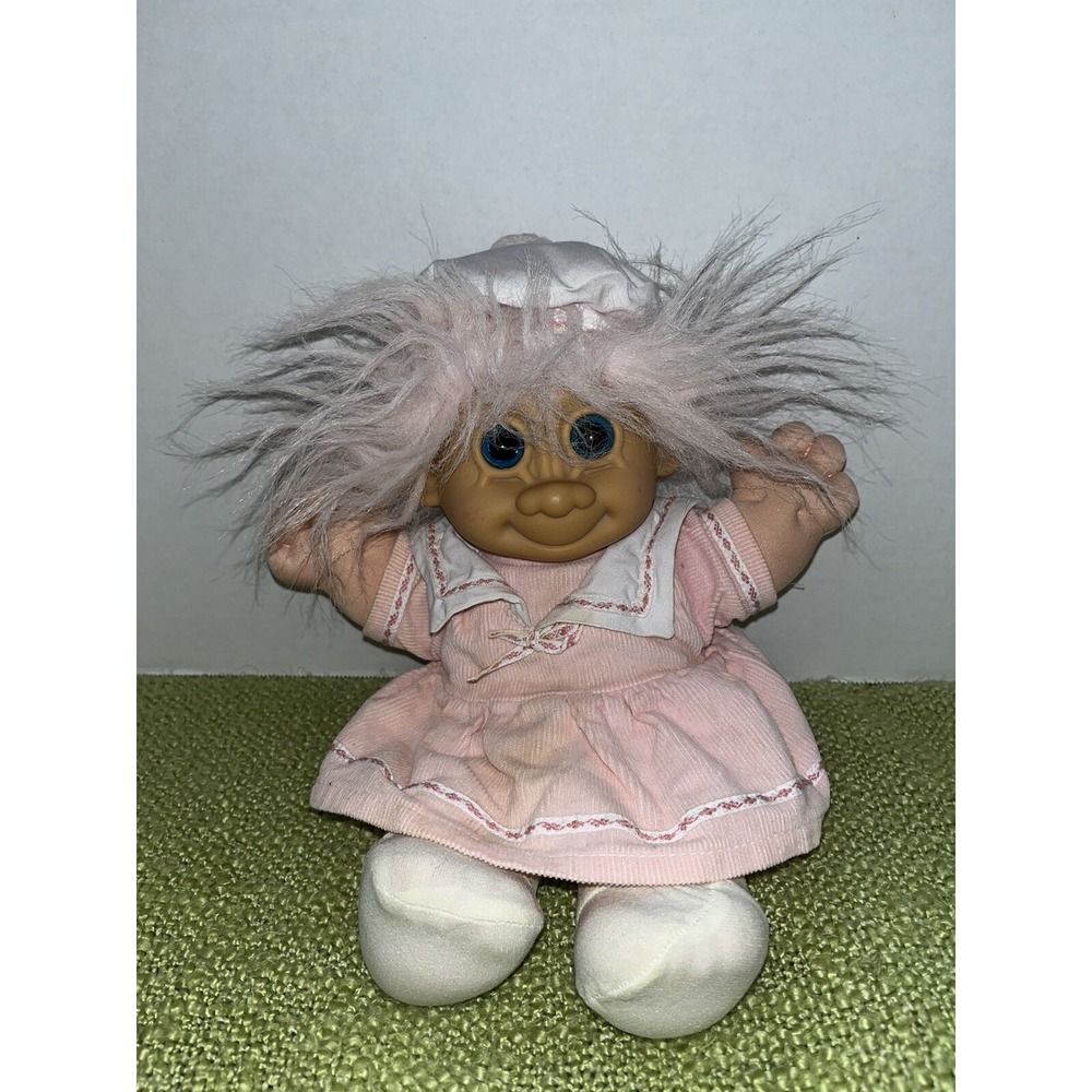 Russ Pink Sailor Girl Troll 12 Inch Plush Doll 90s 1990s Vintage Original Dress